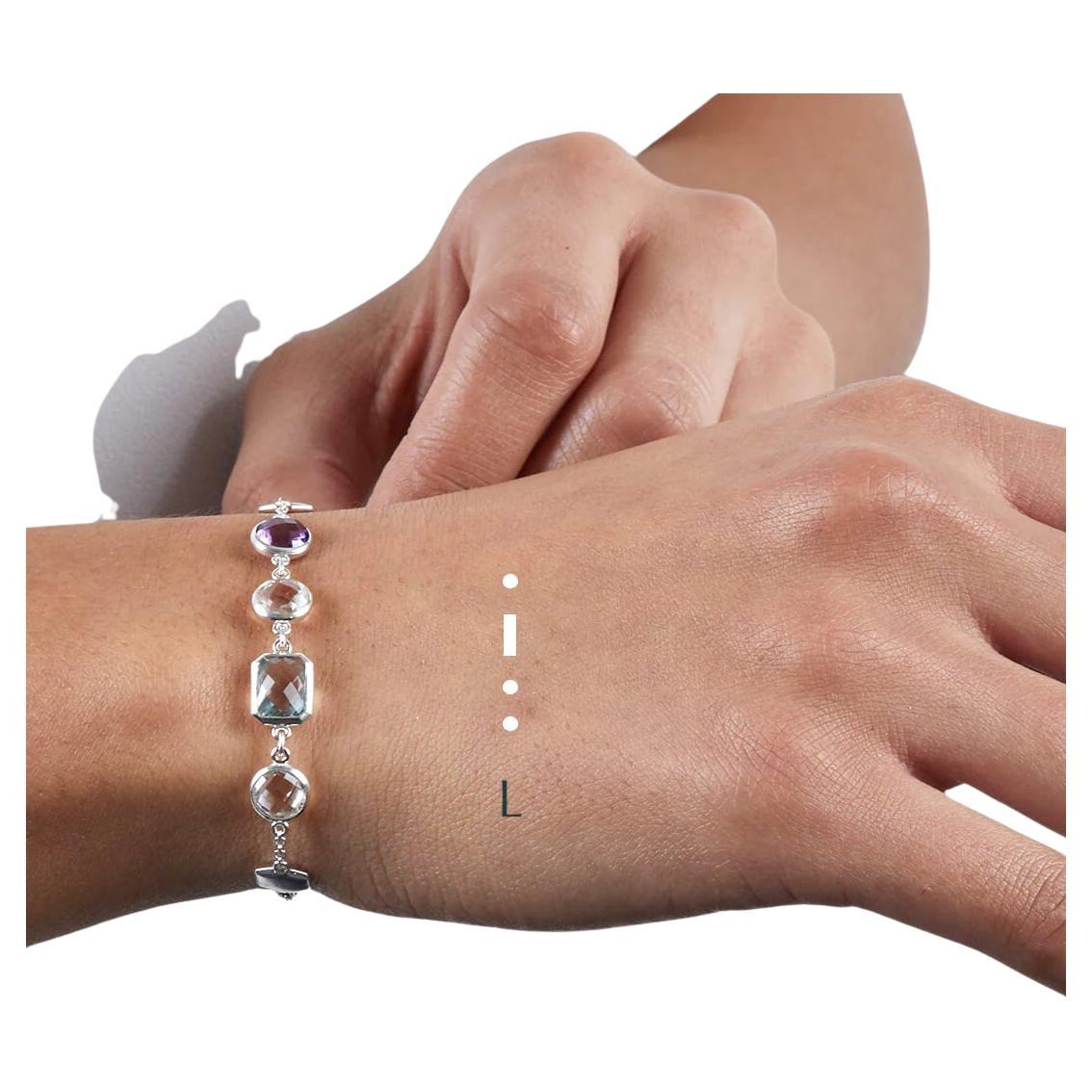 codebyEdge Morse code Letter L Bracelet - 925 Silver  For Sale