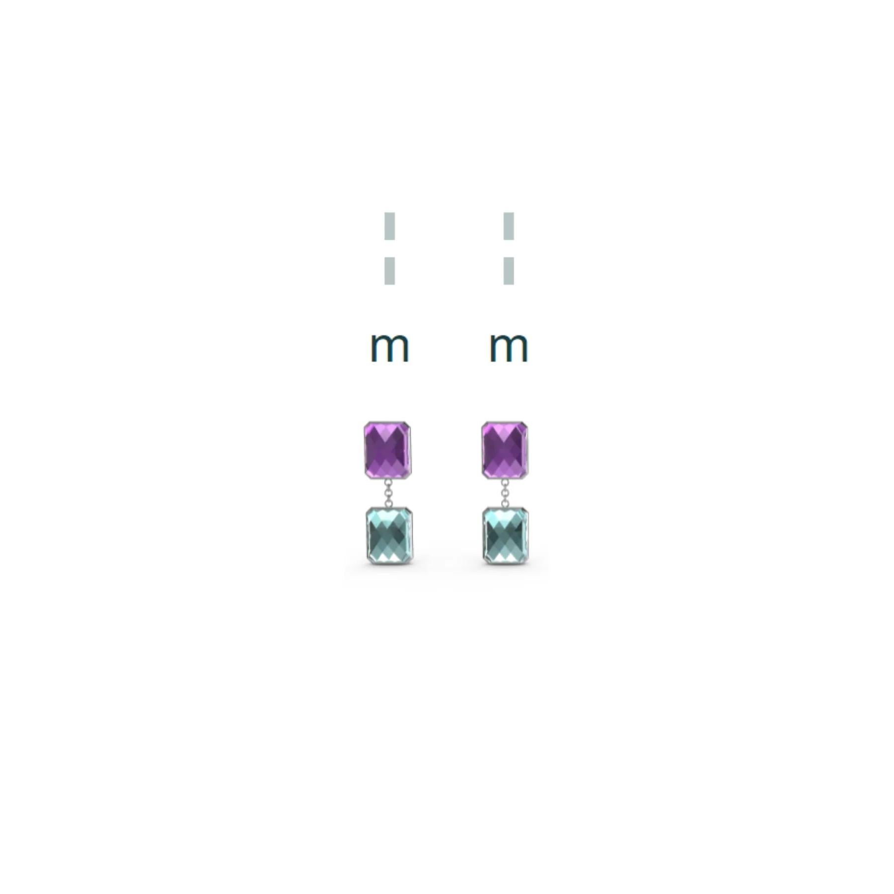 codebyEdge Morse code Letter M Earrings - 925 Silver  In New Condition For Sale In London, GB