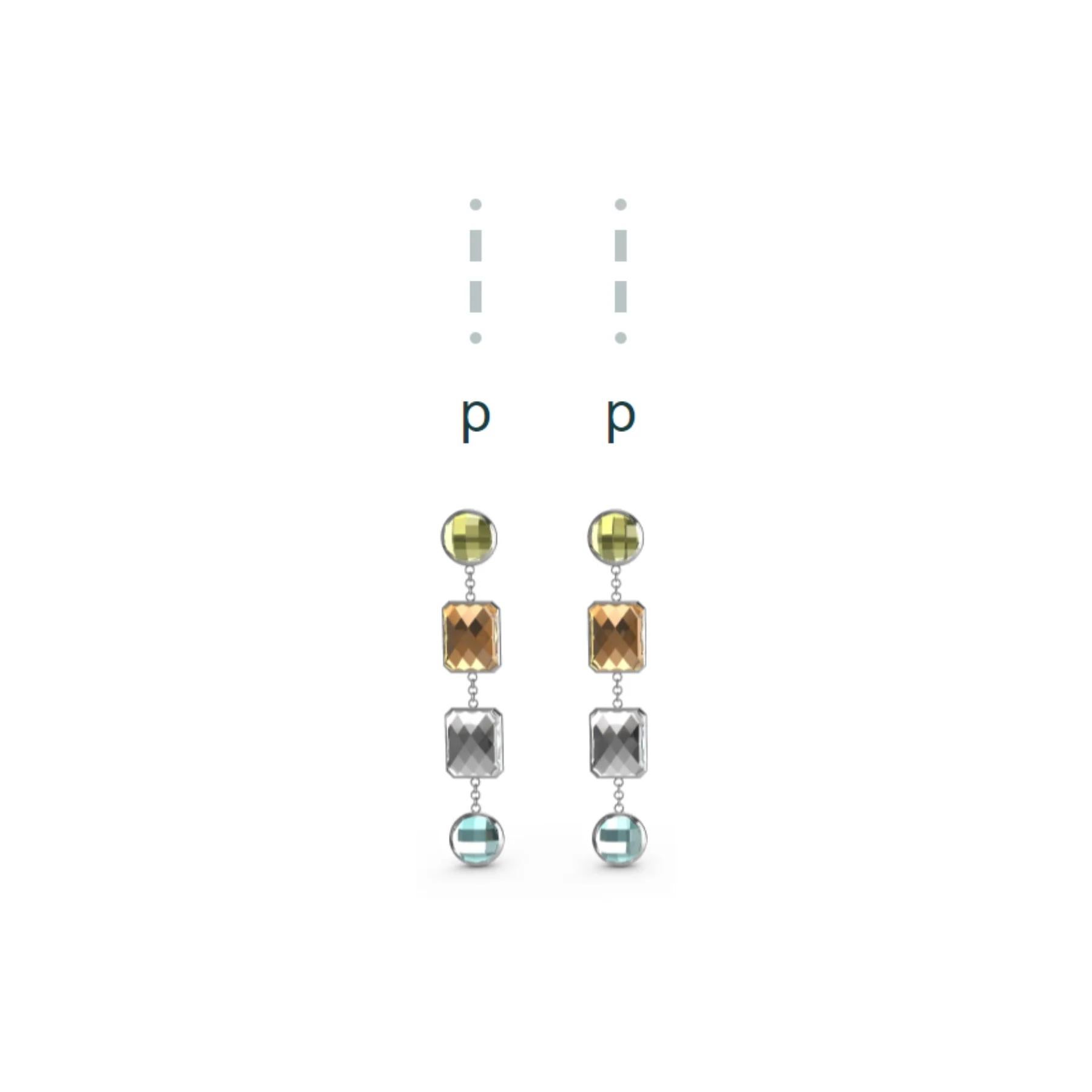 Artisan codebyEdge Morse code Letter P Earrings - 925 Silver  For Sale