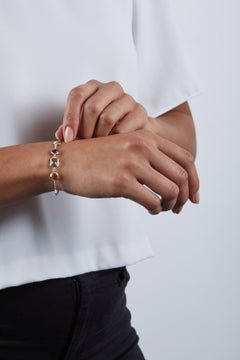 codebyEdge Bracciale con lettera R in codice Morse - Argento 925