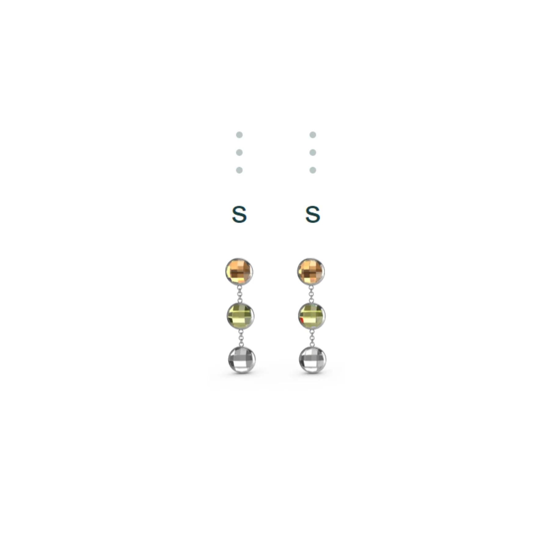 codebyEdge Morse code Letter S Earrings - 925 Silver  In New Condition For Sale In London, GB