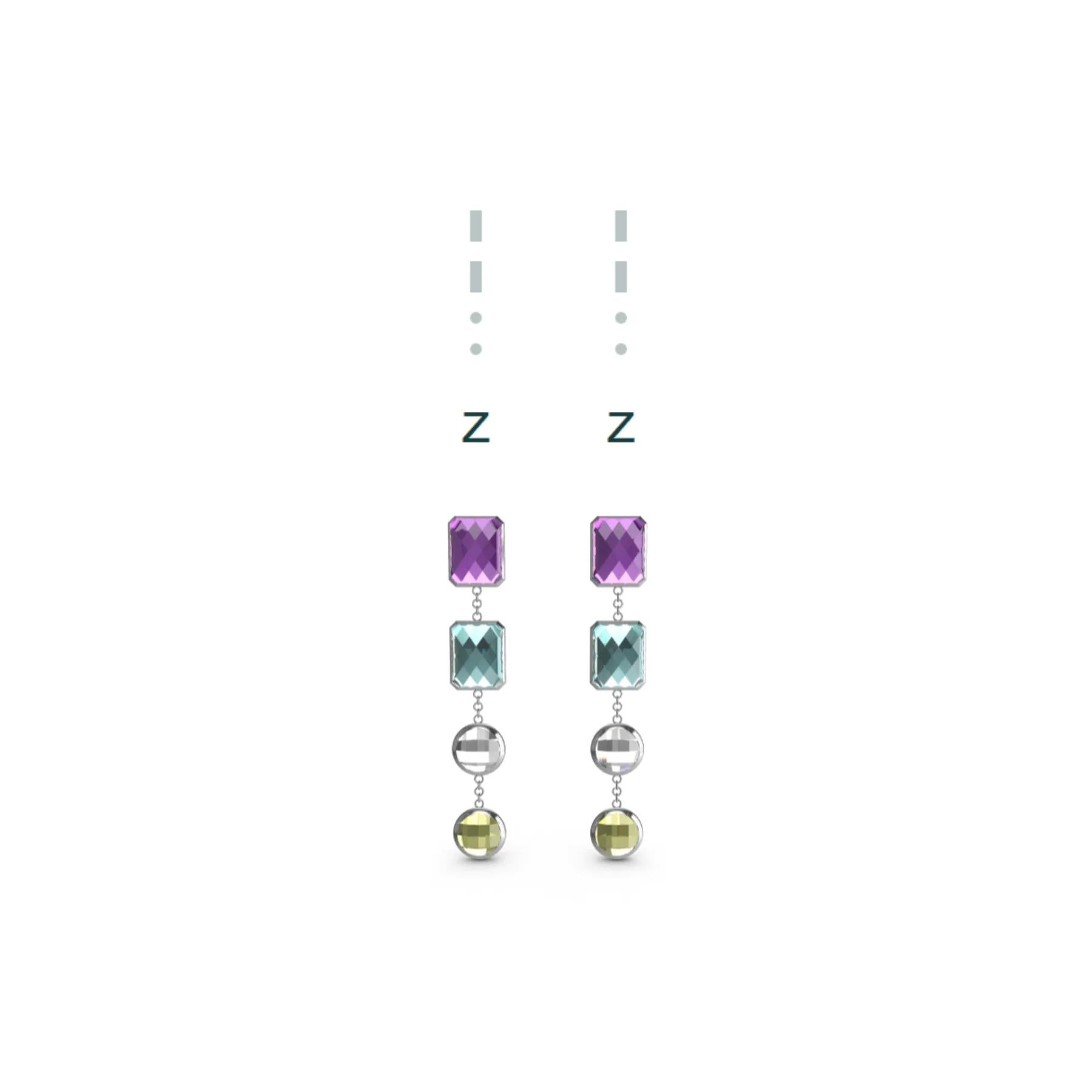 Artisan codebyEdge Morse code Letter Z Earrings - 925 Silver For Sale