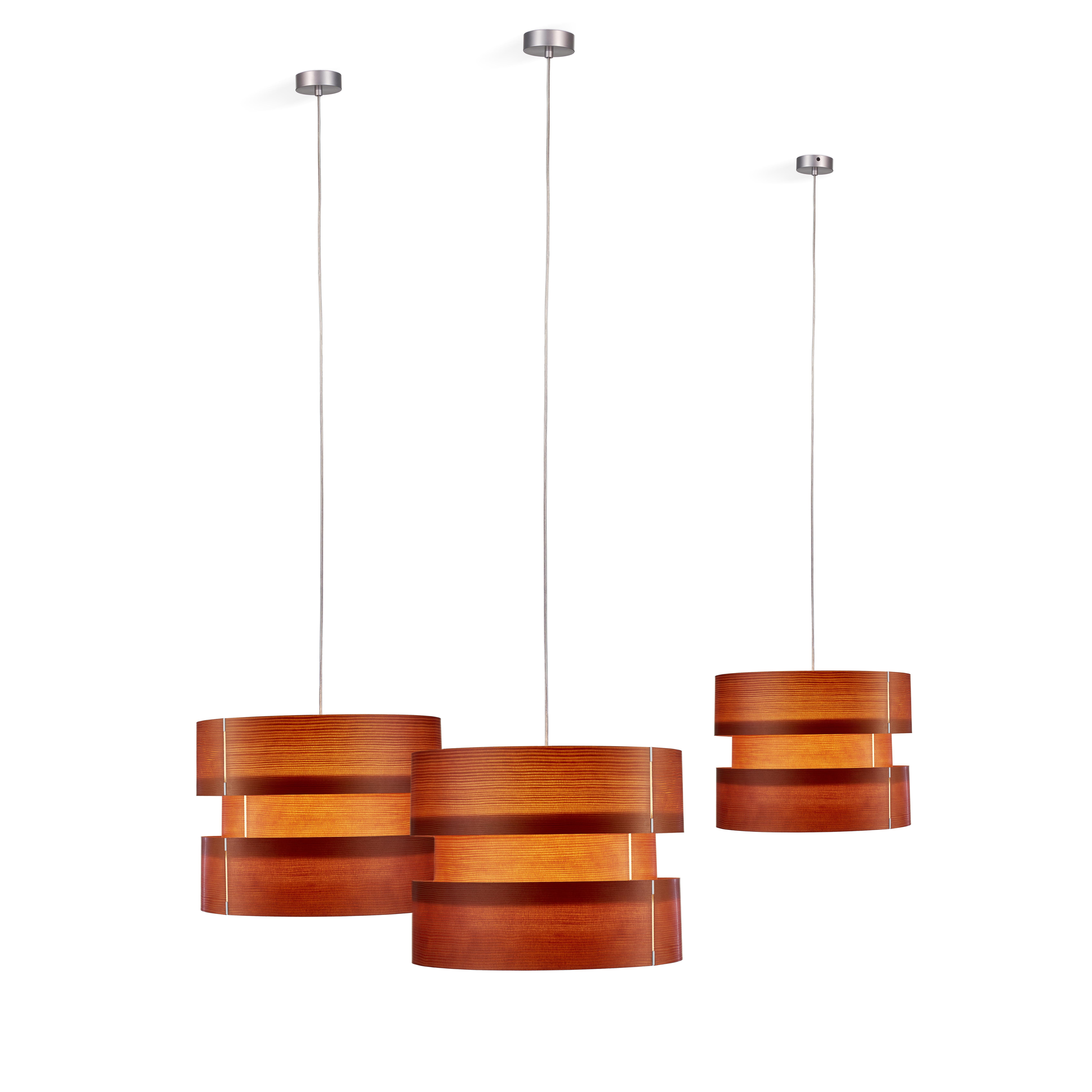 Lámpara colgante de madera Coderch Large Cister by Tunds Madera en venta