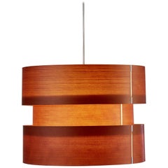 Grande lampe suspendue en bois de ciseau Coderch de Tunds