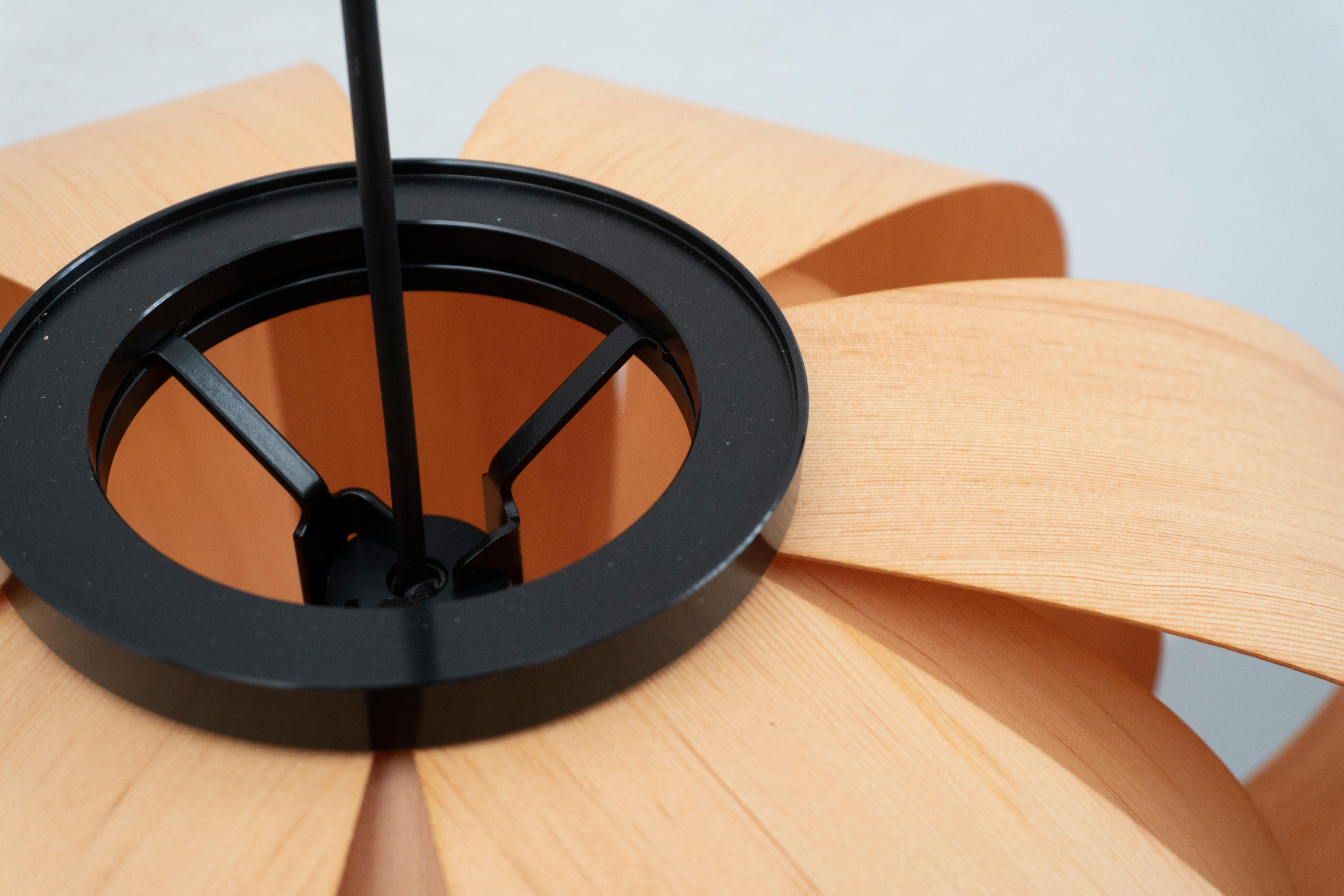 Coderch Large Disa Wood Hanging Lamp by Tunds For Sale 3