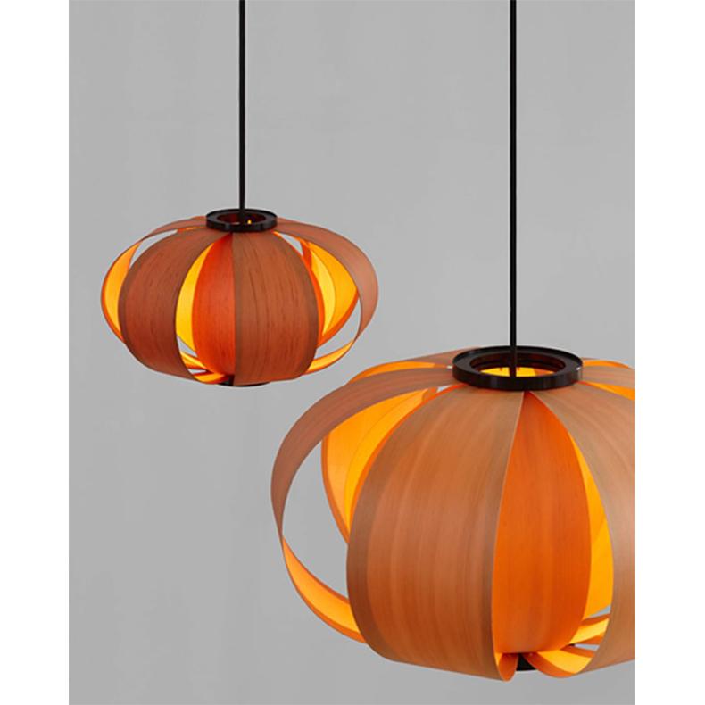 Coderch Large Disa Wood Hanging Lamp by Tunds For Sale 10