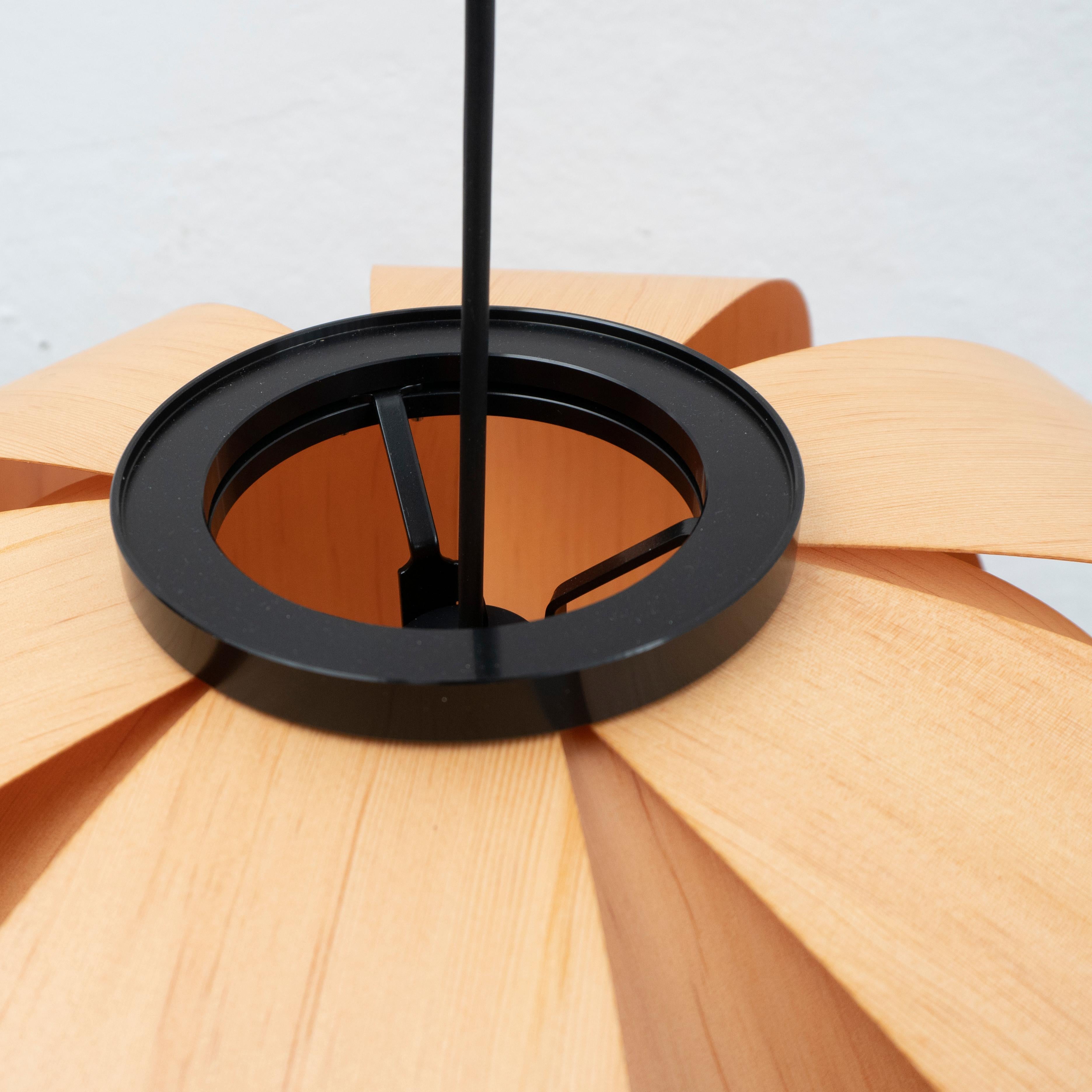 Coderch Large Disa Wood Hanging Lamp by Tunds For Sale 2