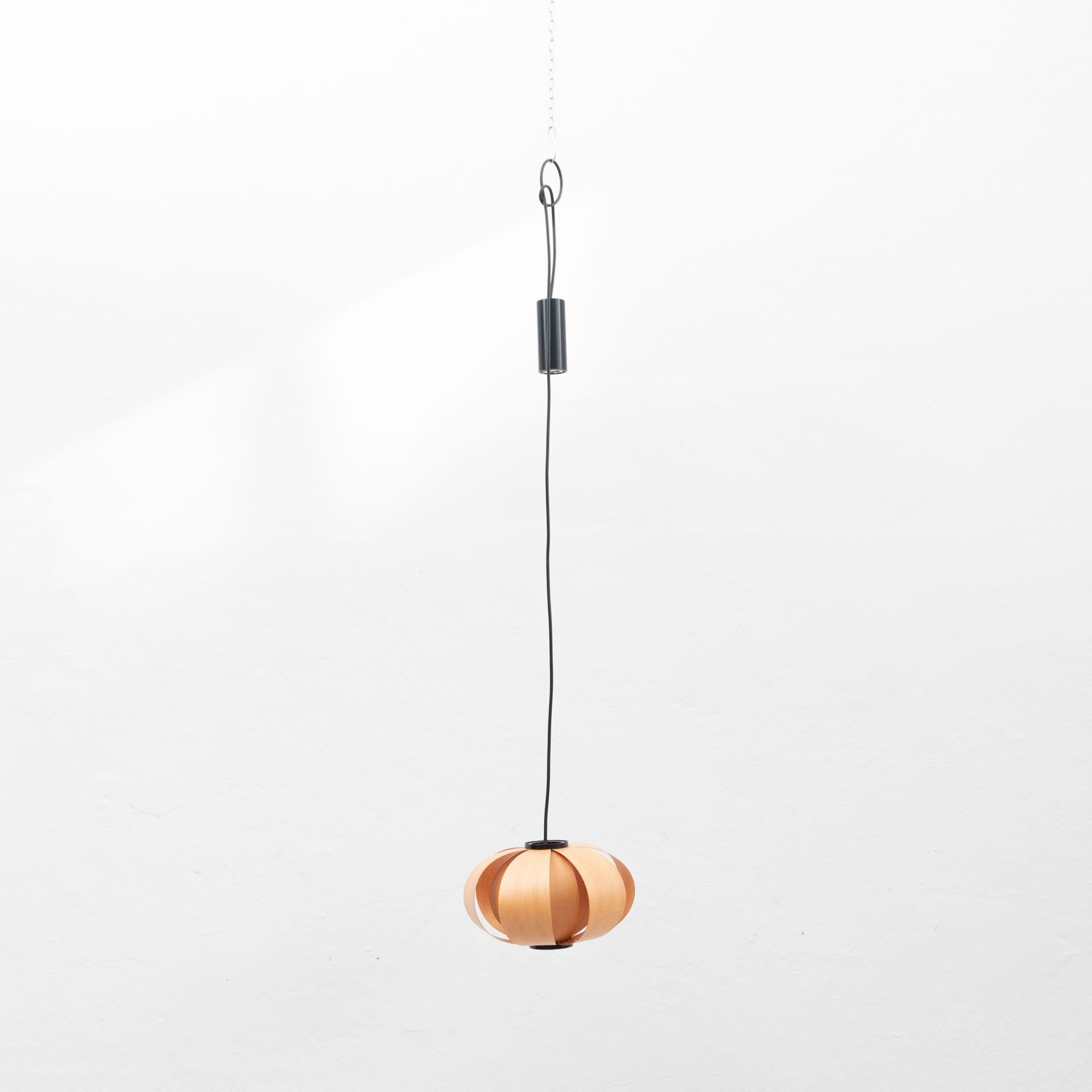 European Coderch Mini Disa Wood Hanging Lamp by Tunds