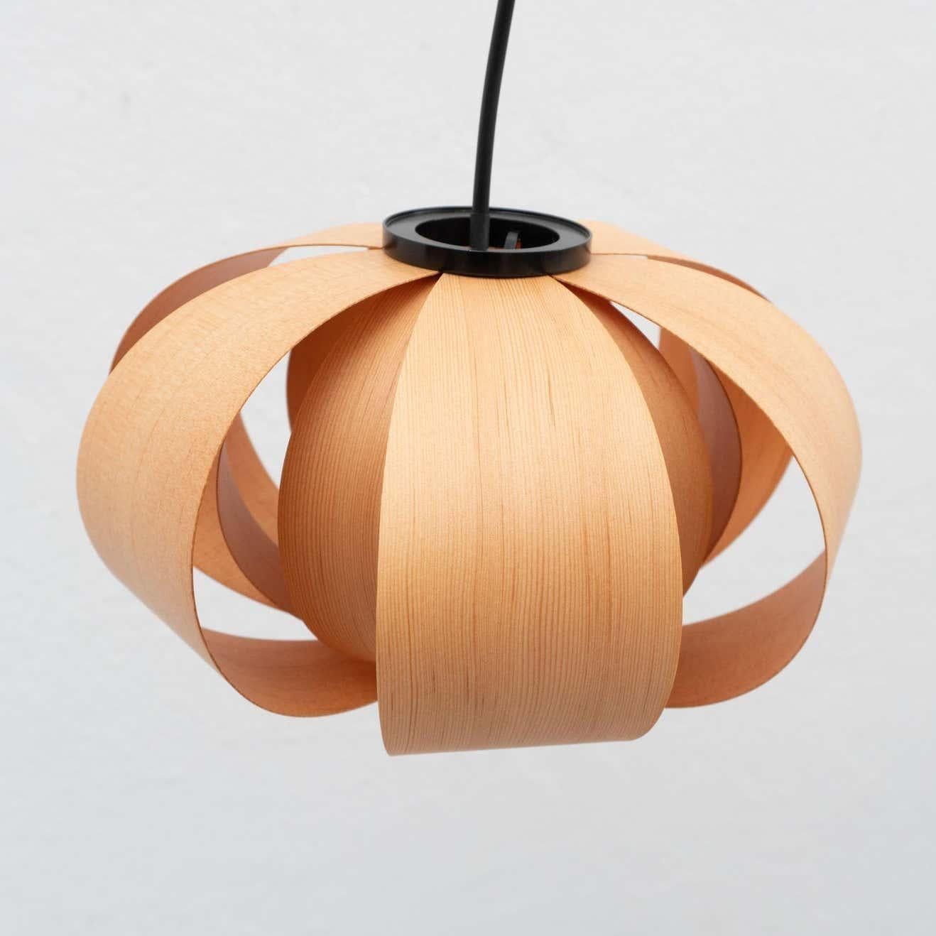 Coderch Mini Disa Wood Hanging Lamp by Tunds For Sale 2