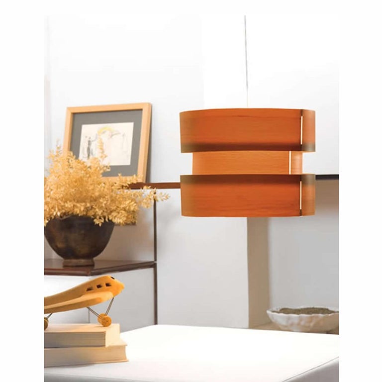 Coderch Small Cister Wood Hanging Lamp by Tunds For Sale at 1stDibs
