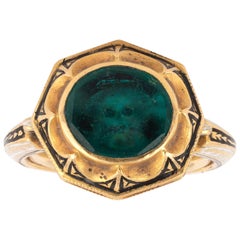 Vintage Codognato Emerald with Secret Skull Ring