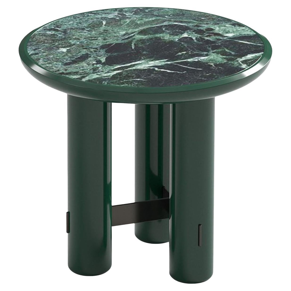 Cody 45 Table d'appoint ronde à plateau en marbre vert en vente