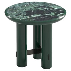 Cody 45 Table d'appoint ronde à plateau en marbre vert