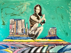 Asdzaan Beesh (acrylic and aerosol on canvas)