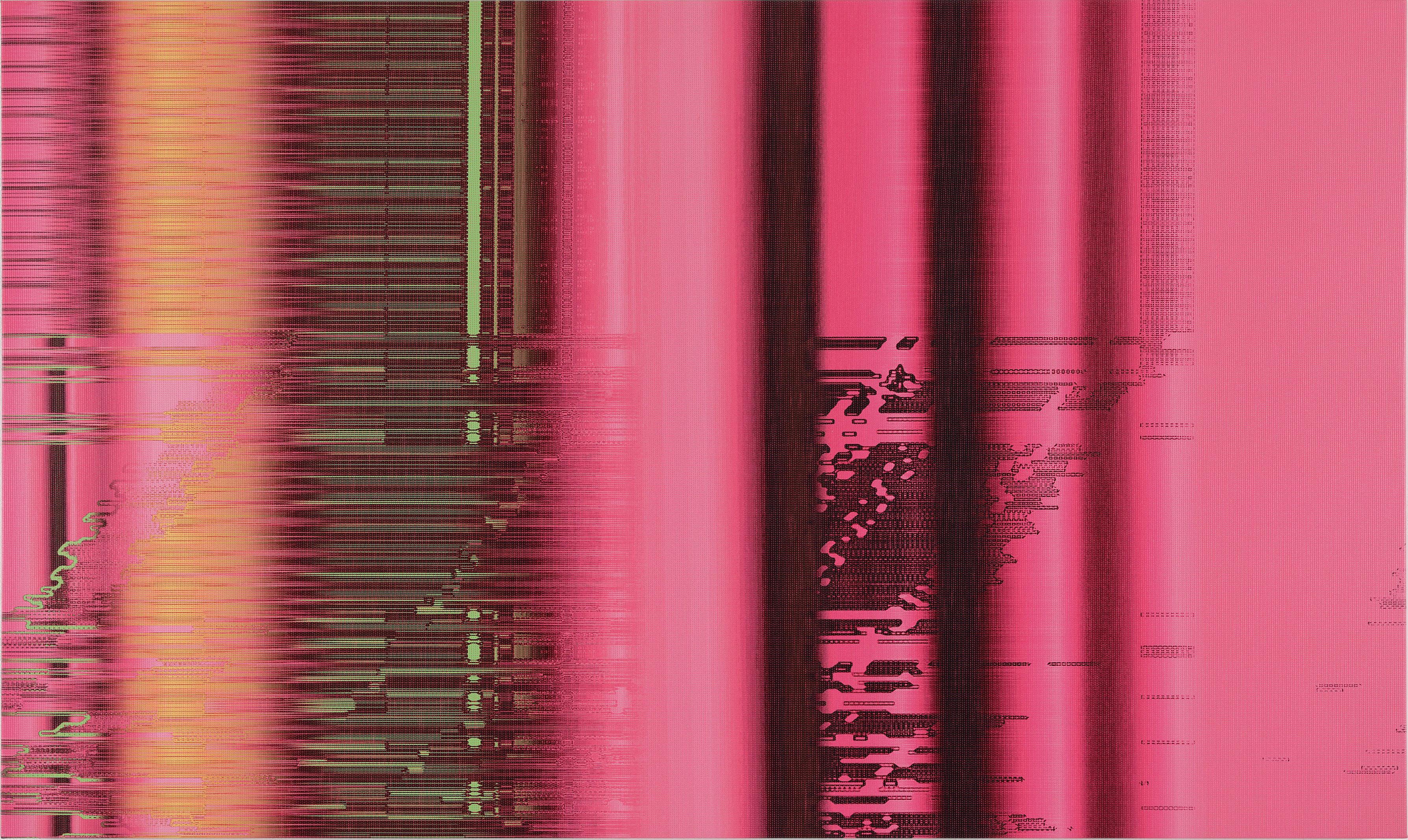 "Multiplying Difference: Abstract Painting 99185", painting, digital, pink