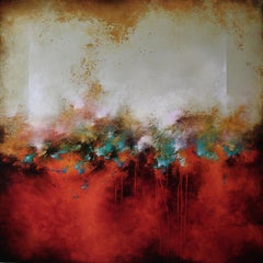 Cody Hooper. "Desert Romance". Abstract and Contemporary painting on wood panel.