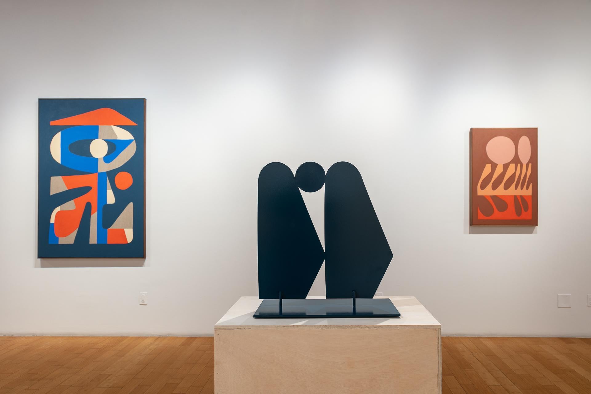 In his distinctive abstract style, Hudson's steel sculptures are based on abstract, repetitious forms that extend and contract into harmonious compositions. 

Working from a cache of abstract shapes, Hudson adjusts scale and proportion, arranging