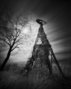 Pinhole B&W Landscape Photography: 'Windmill'