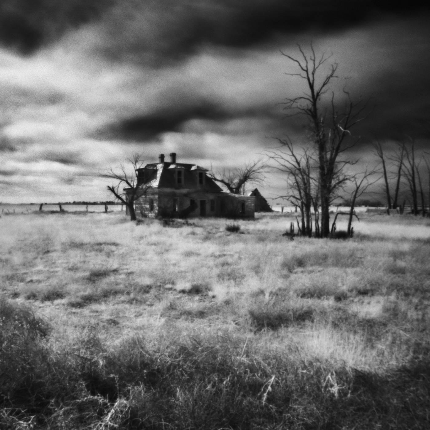 Cody S. Brothers Black and White Photograph - Landscape Photography Square Series: "Estancia House" 