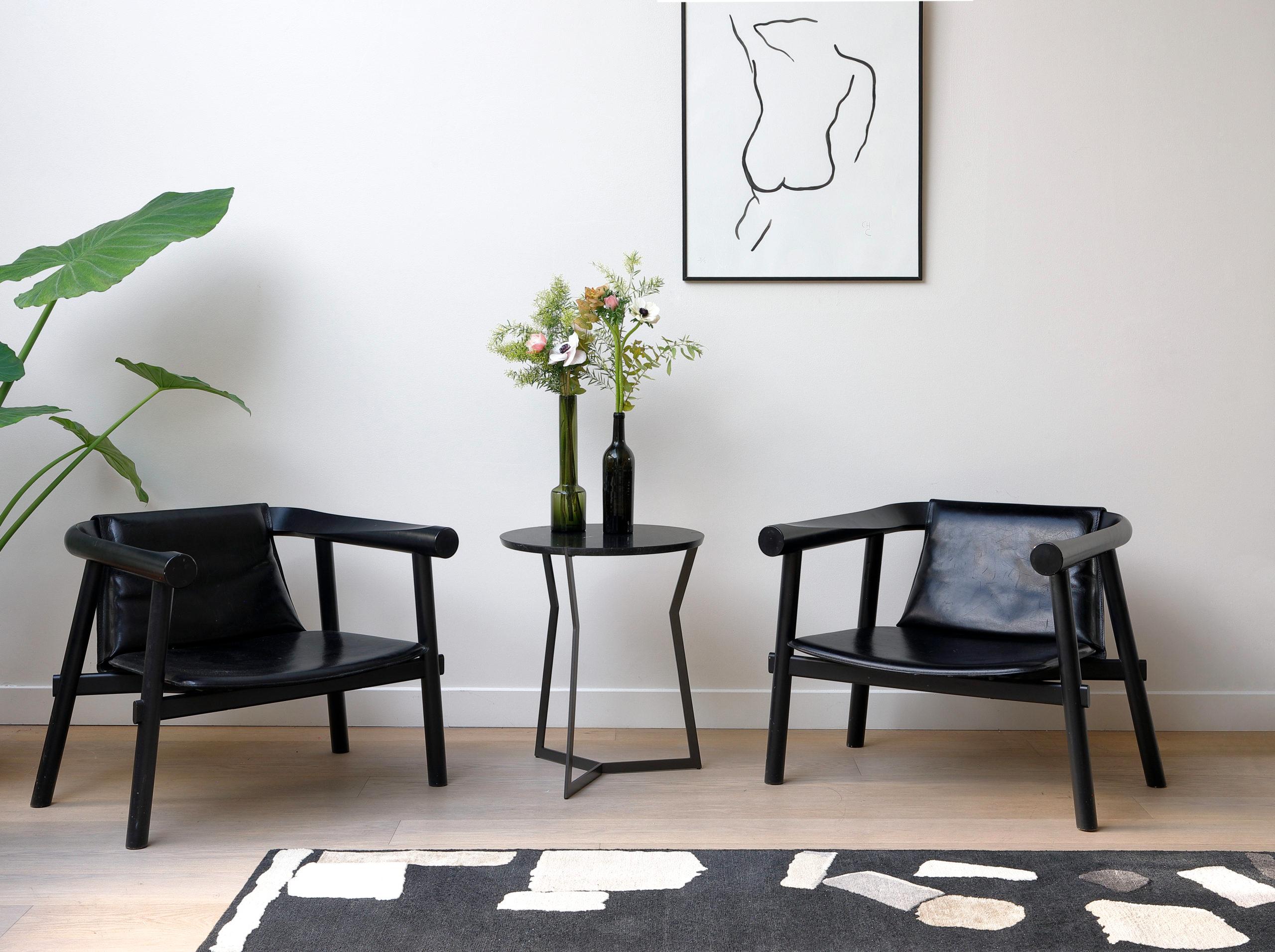 Italiano CoEdition Altay Leather Lounge Chair di Patricia Urquiola in vendita
