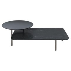 Mesa baja CoEdition Bitop con tapa de mármol y fresno de Rodolfo Dordoni