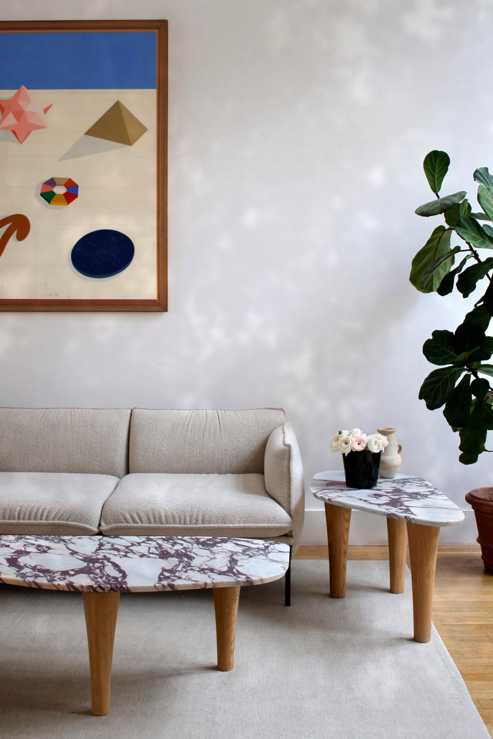 Italian CoEdition Petra Breccia Marble Top Coffee table by Olivier Gagnère For Sale
