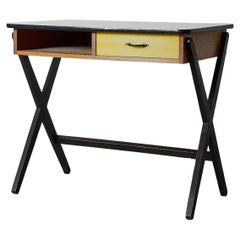 Coen de Vries 1957 Desk for Devo w/ Yellow Drawer, Dutch Mid-Century Modern Coen de Vries 1957 Desk for Devo w/ Yellow Drawer, Dutch Mid-Century Modern