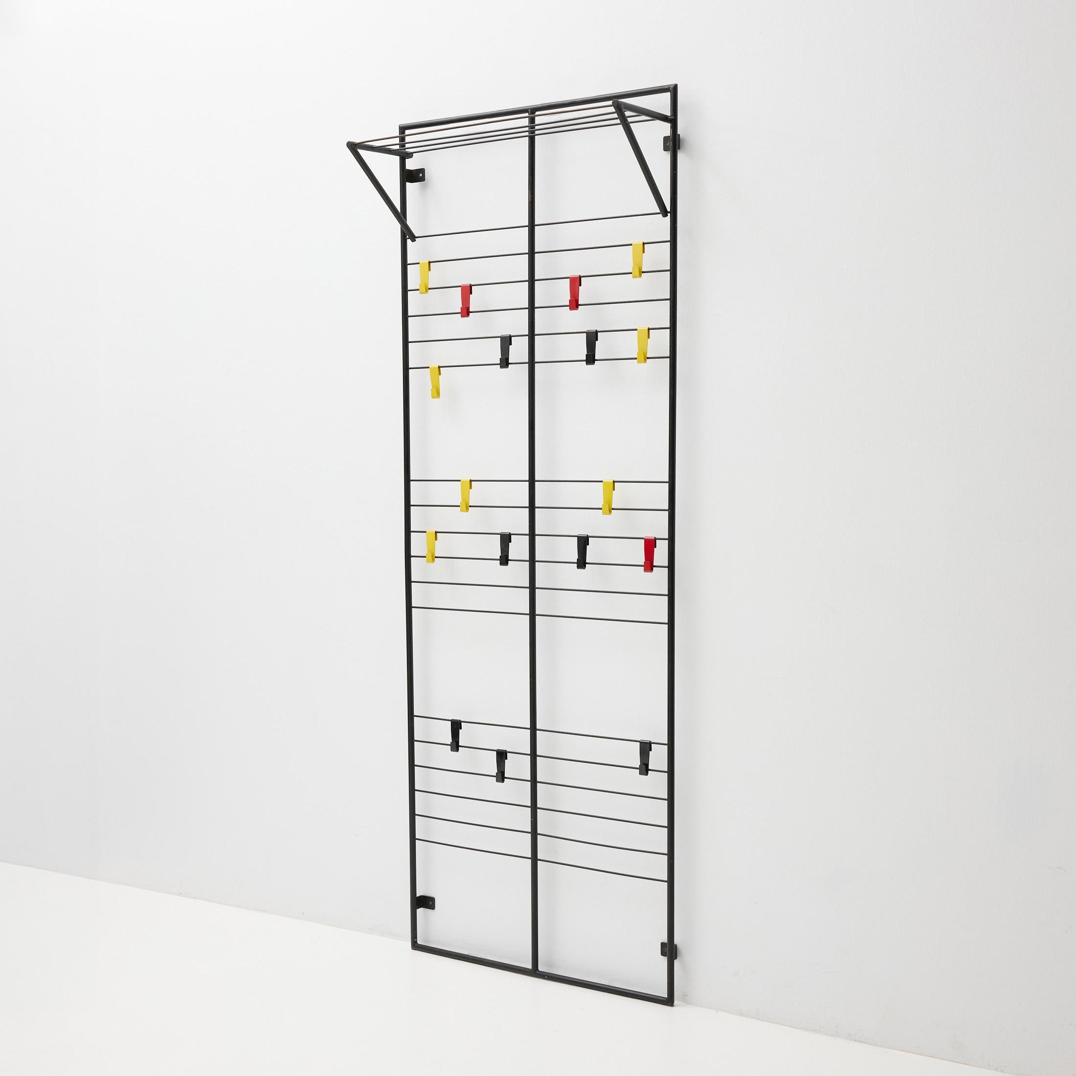 Lacquered Coen de Vries Coat Rack for Devo, circa 1950 For Sale