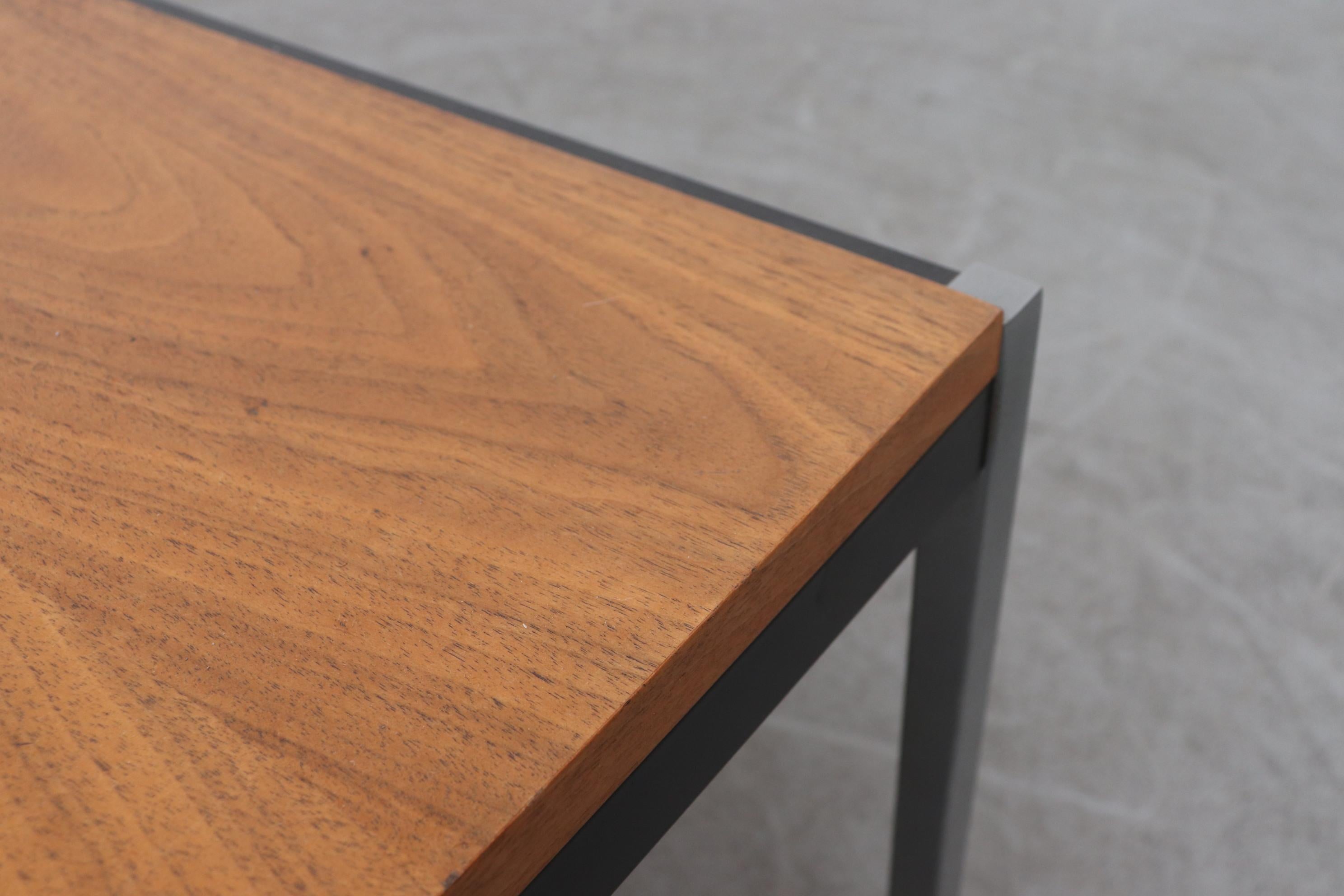 Enameled Coen de Vries for Gispen Square Teak Table