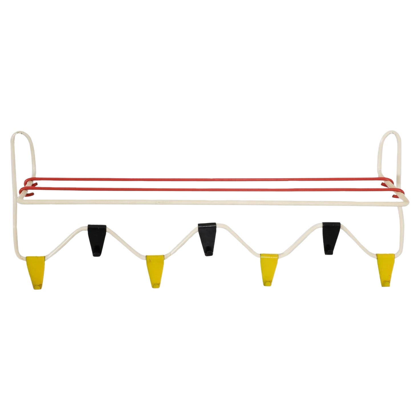 Coen de Vries for Pilastro Colorful Wire Coat Rack with Shelf
