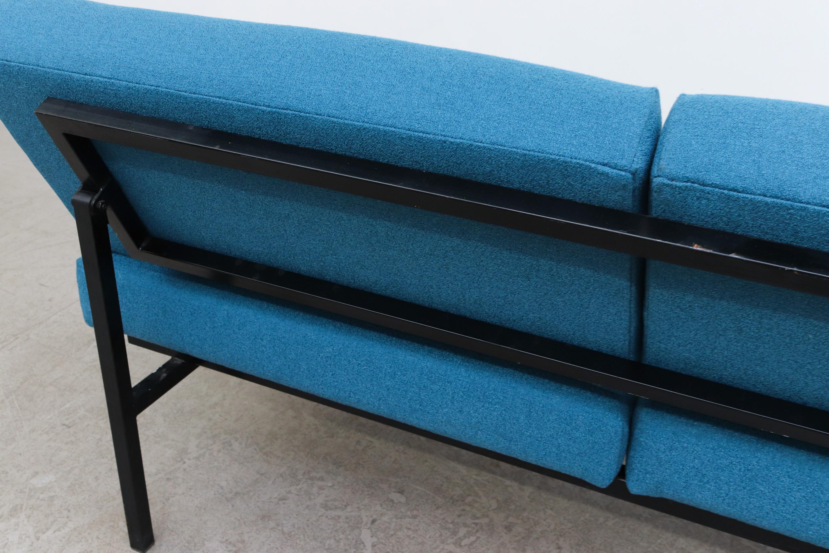 Coen de Vries for Pilastro Convertible Loveseat with Blue Cushions 7