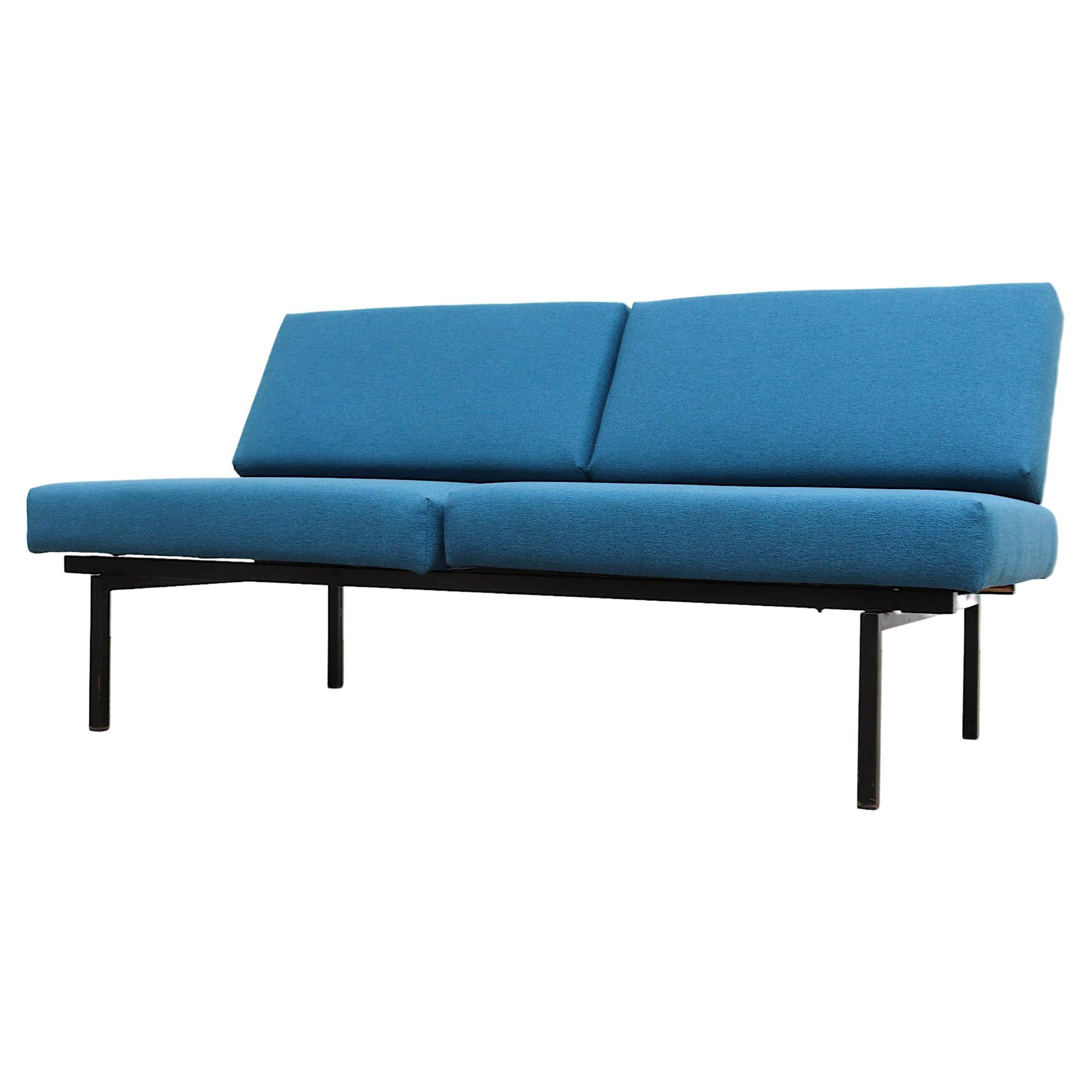 Coen de Vries for Pilastro Convertible Loveseat with Blue Cushions