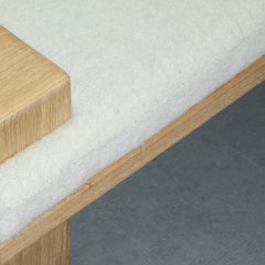 Coexist - Panca contemporanea in rovere francese, seduta scultorea contemporanea