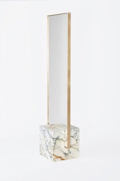 Coexist - Contemporary Paonazzo Brass Frame Frame Mirror