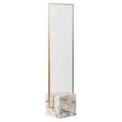 Coexist - Contemporary Paonazzo Brass Frame Frame Mirror