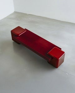 Coexist Rouge - Contemporary Lacquered Bench, Sculptural Seating Design