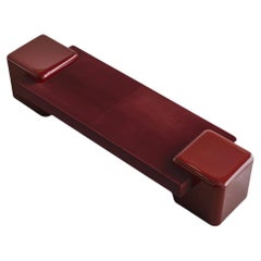 Coexist Rouge - Contemporary Lacquered Bench, Sculptural Seating Design
