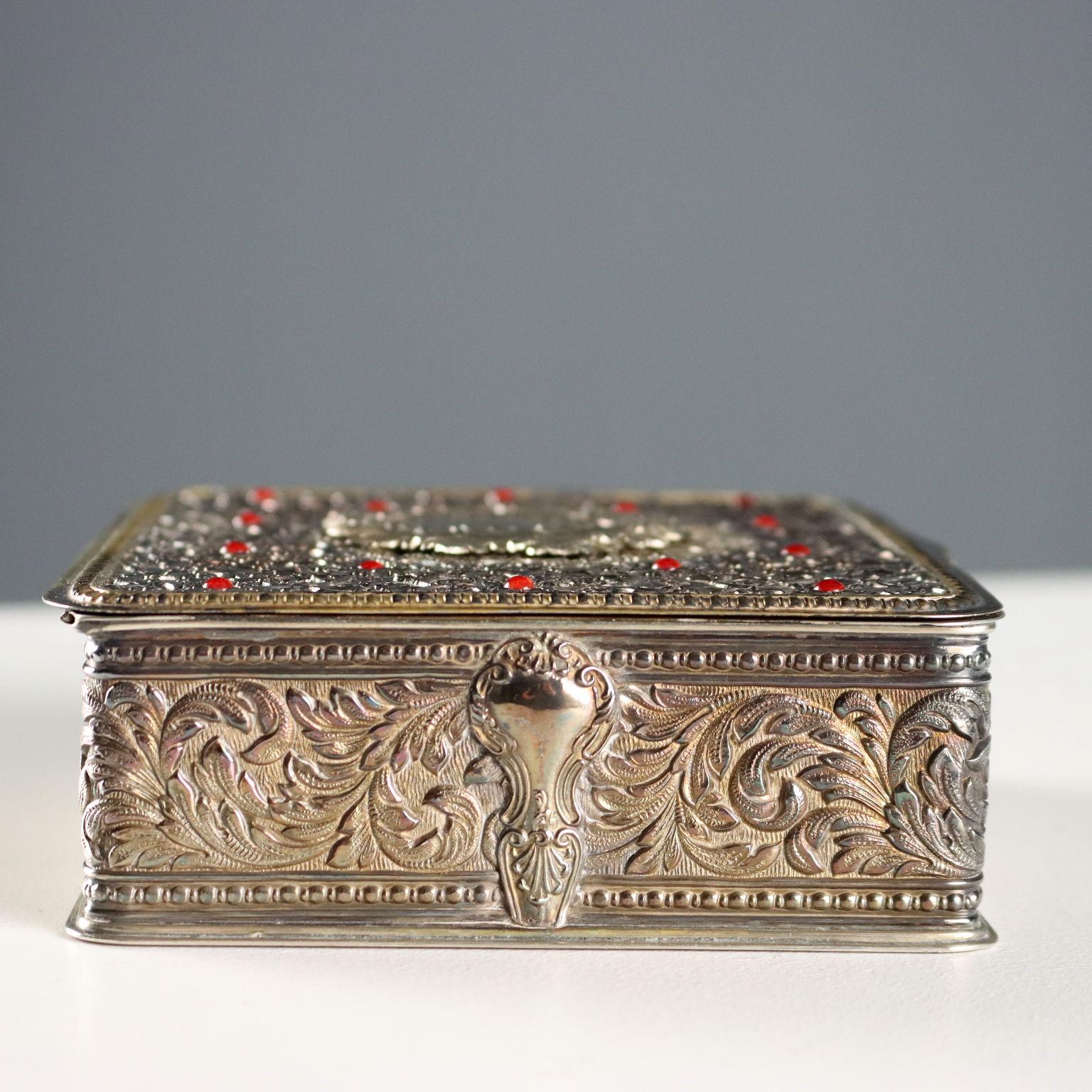 Cofanetto in Argento Alessandro Stefani fu Enea Bologna Italia Ultimo Quarto XX 3