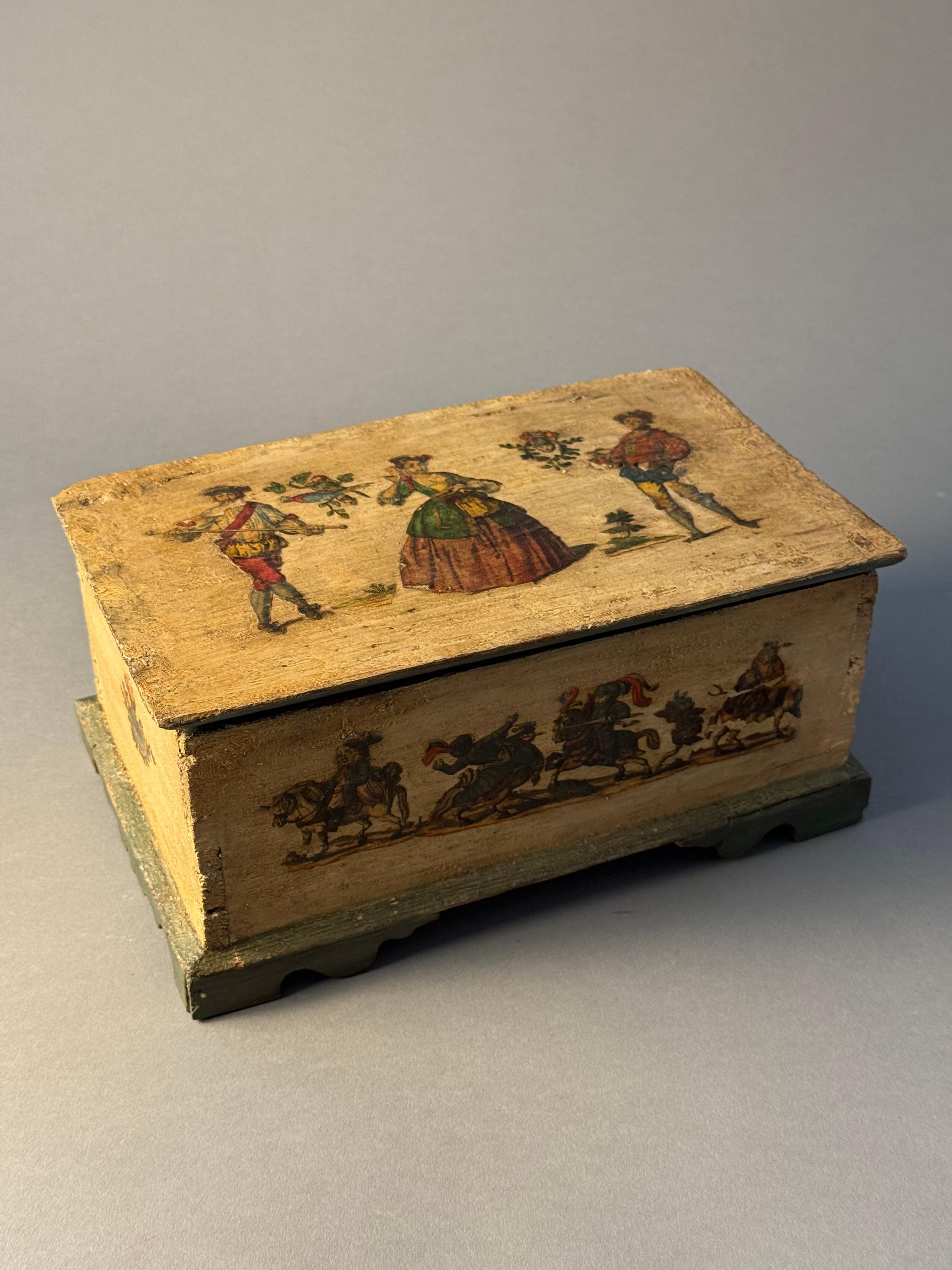 italien Cofanetto in lacca povera - periodo XVIII secolo en vente