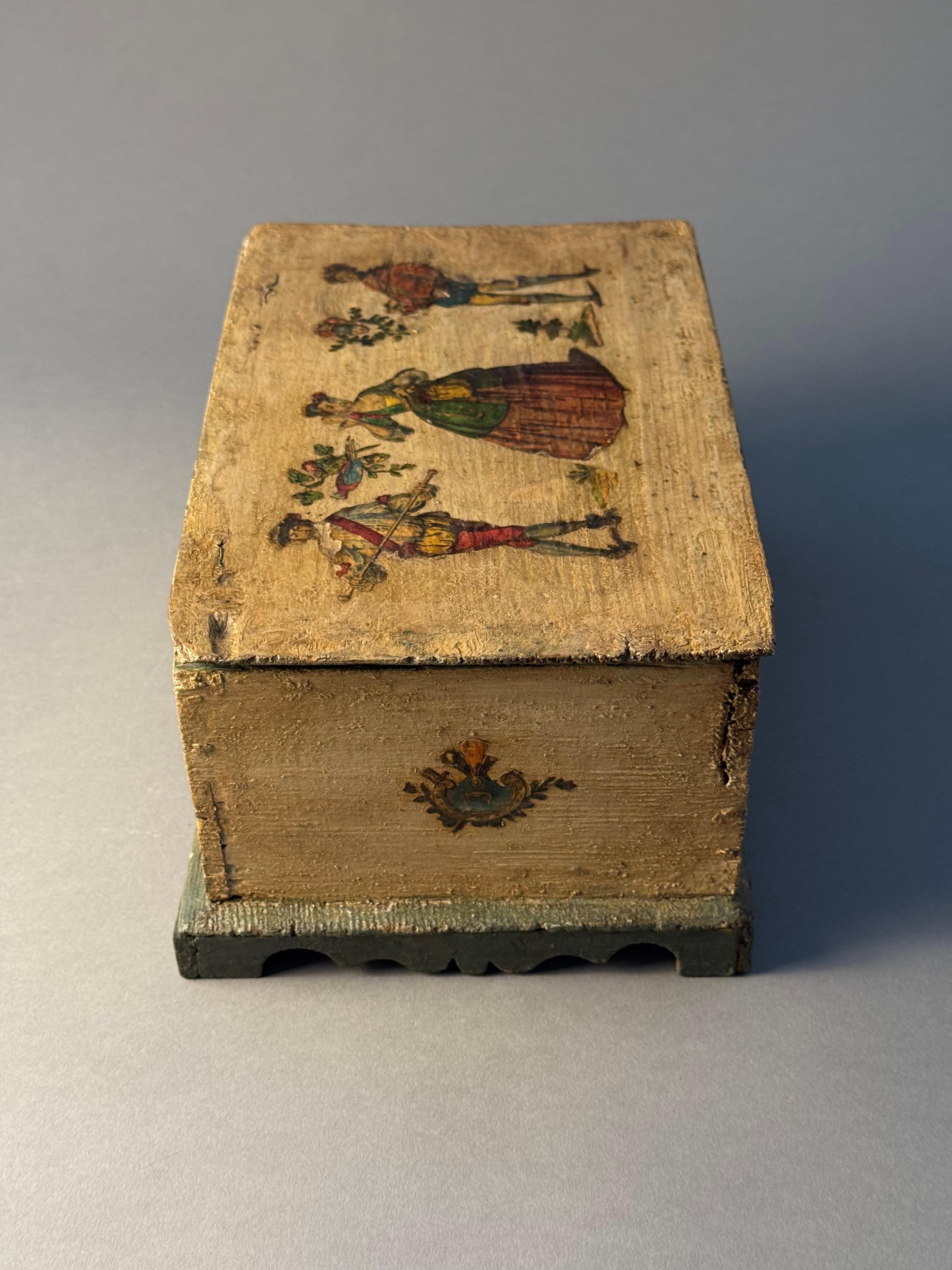 Cofanetto in lacca povera - periodo XVIII secolo Bon état - En vente à Fidenza, IT