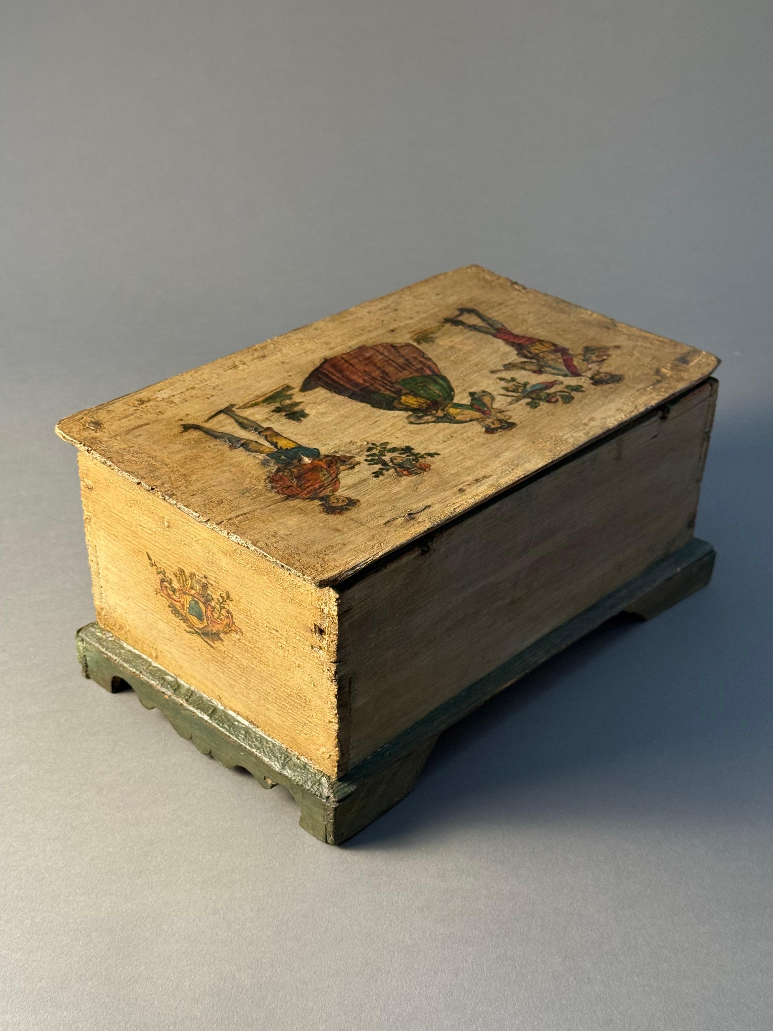 Cofanetto in lacca povera - periodo XVIII secolo en vente 1