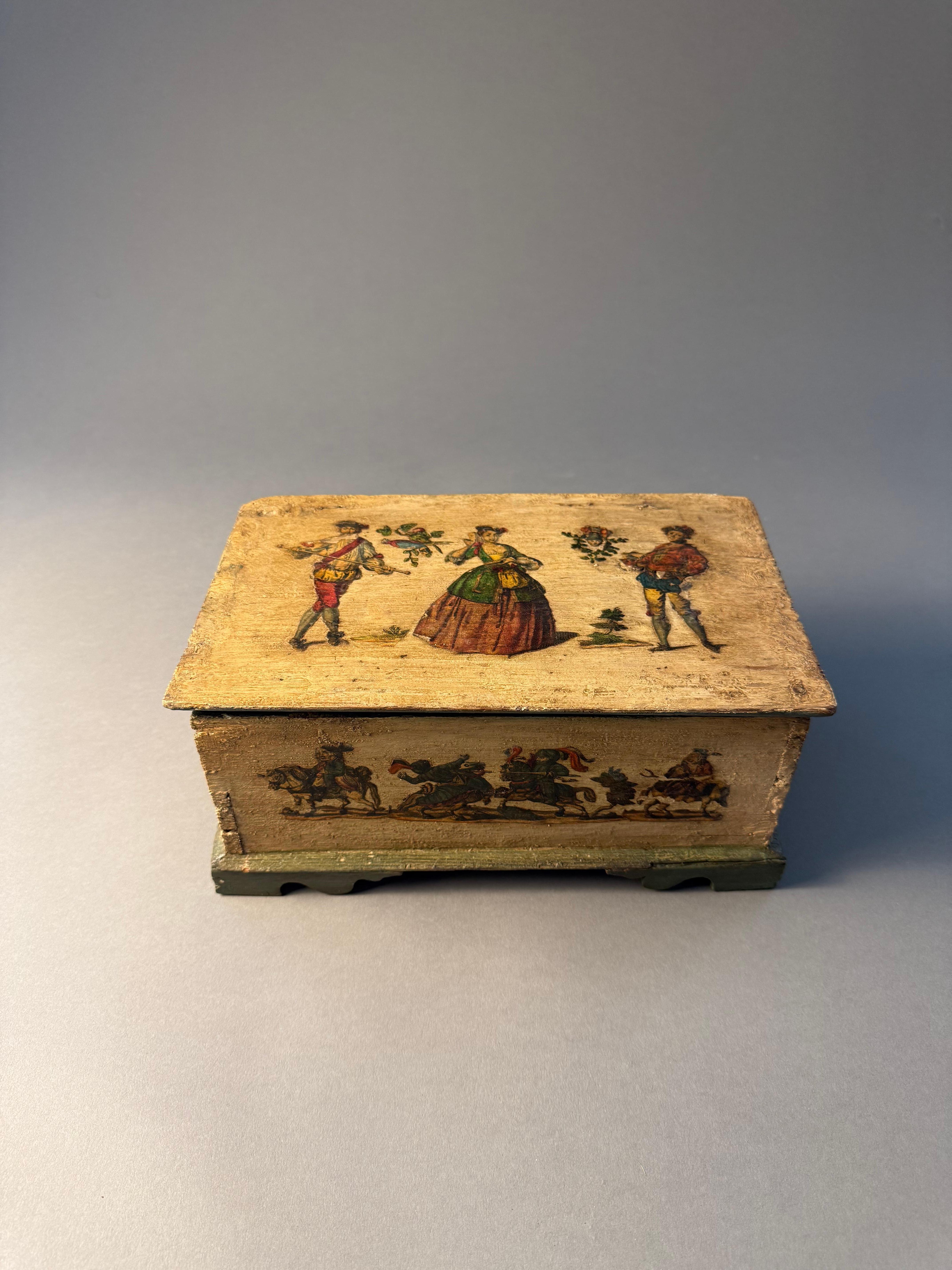 Cofanetto in lacca povera - periodo XVIII secolo en vente 2