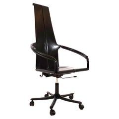 Used Cofemo Italy leather office chair 80s