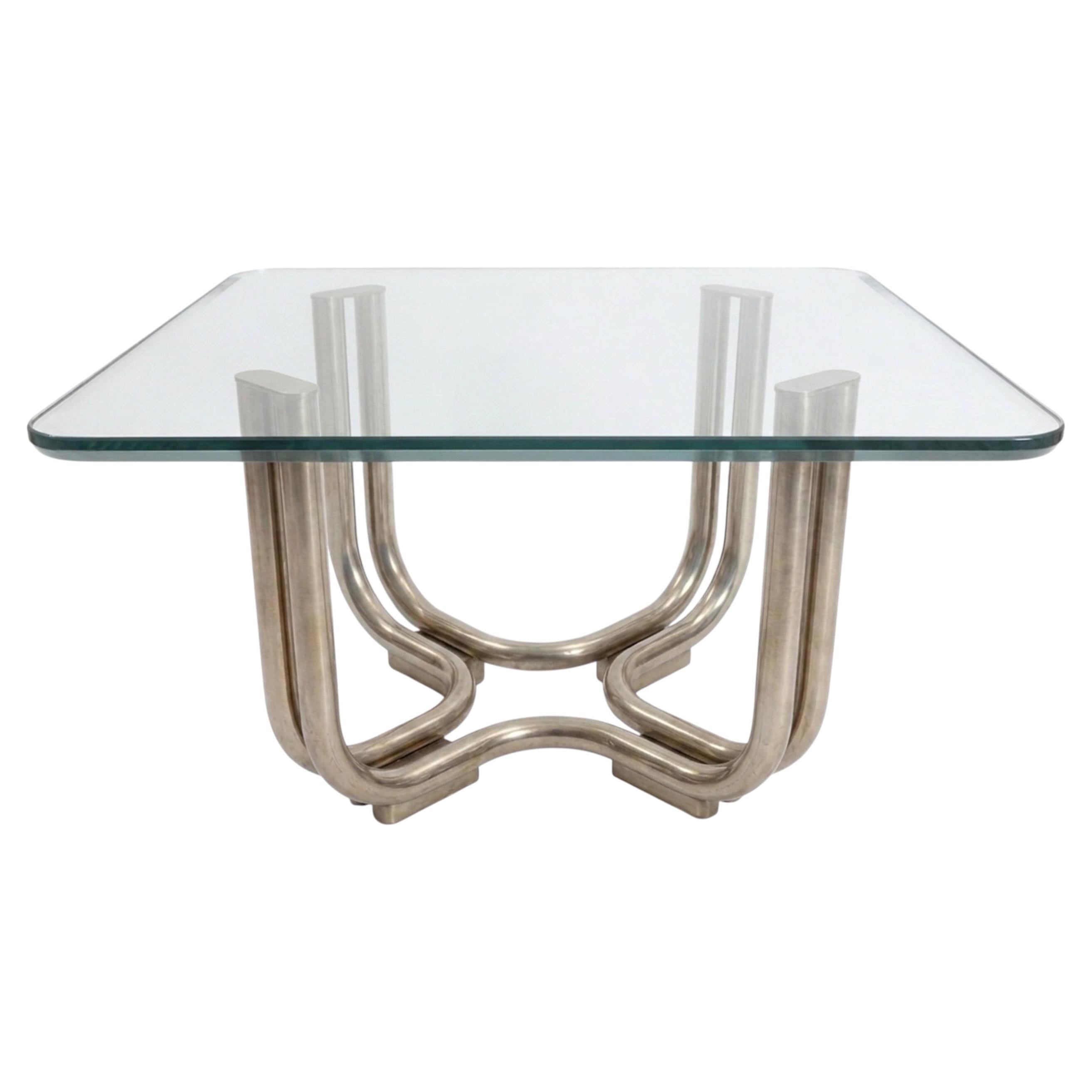 Coffe Table , 1930 , France, materials: glass and chrome