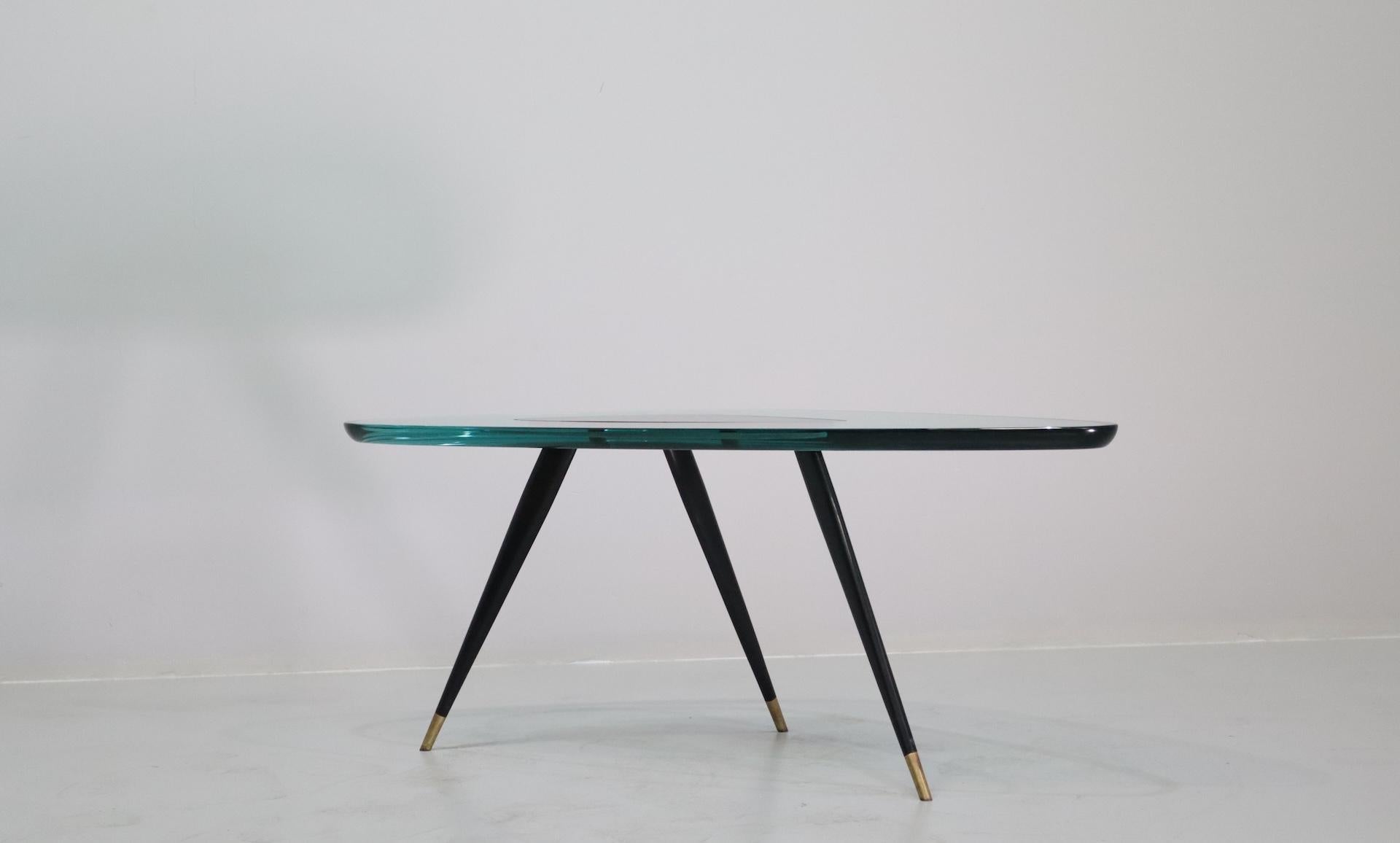 Coffe table design Max ingrand for Fontana Arte For Sale 5