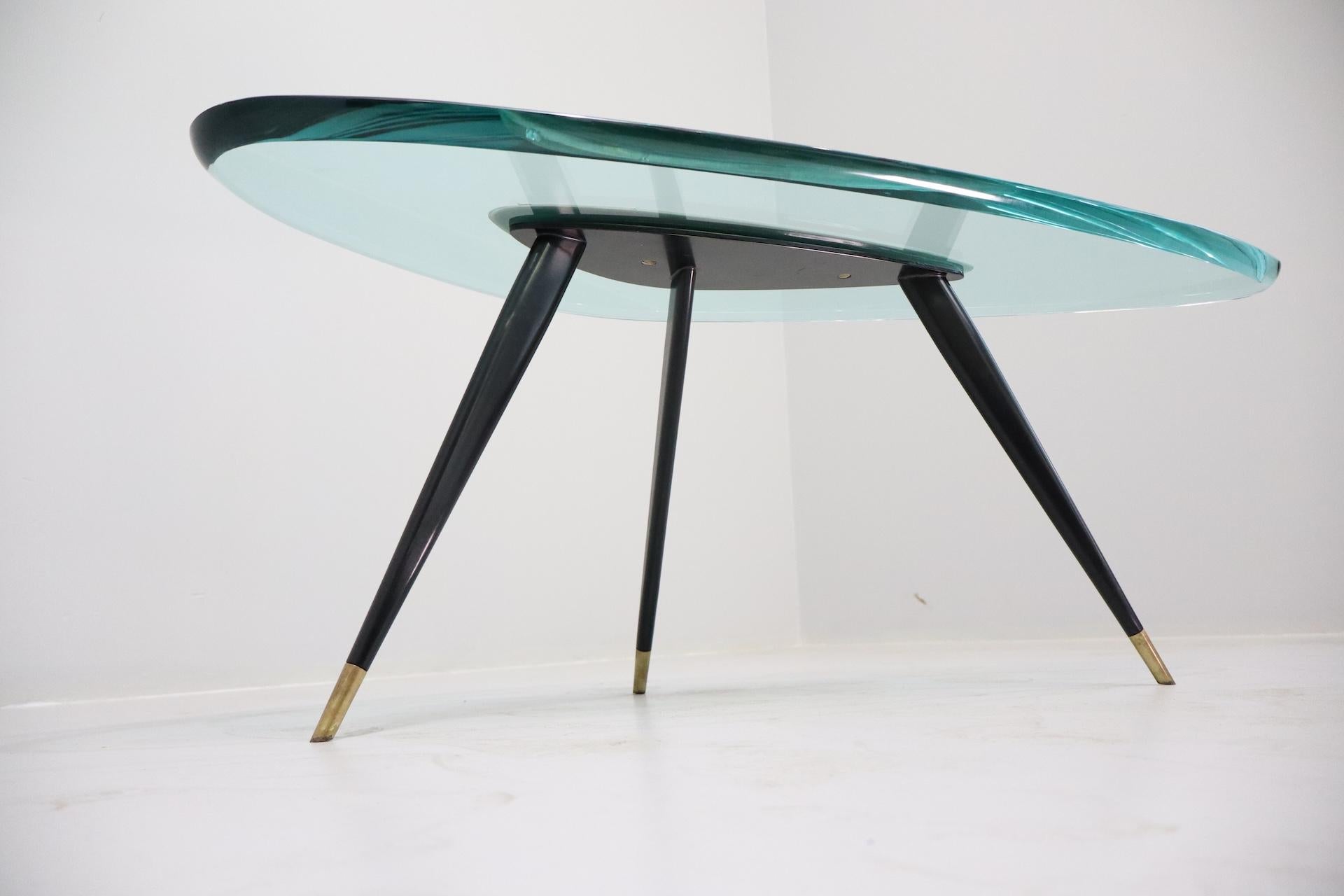 Coffe table design Max ingrand for Fontana Arte For Sale 6