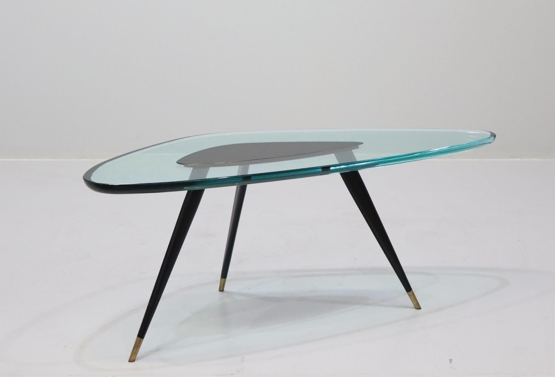 Mid-20th Century Coffe table design Max ingrand for Fontana Arte For Sale