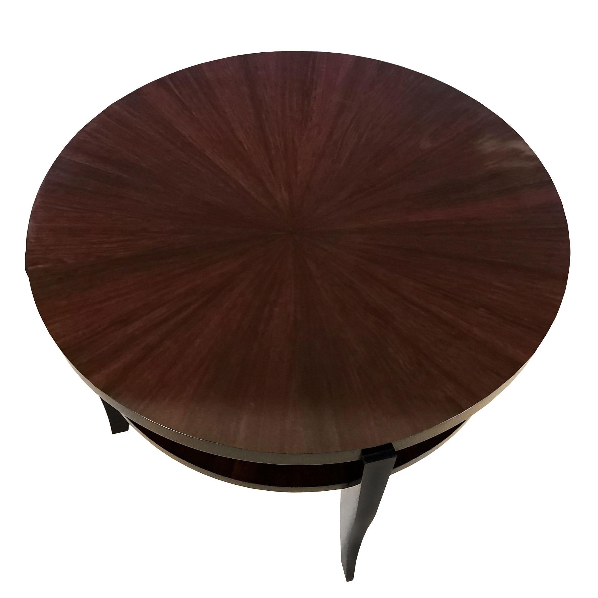Art Deco Coffee Table In Mahogany and Rosewood - France 1930 In Good Condition For Sale In Girona, ES