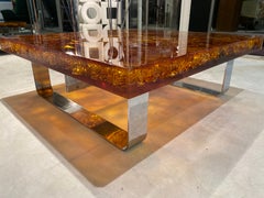 Coffe Table in Fractal Resin by Marie Claude De Fouquieres