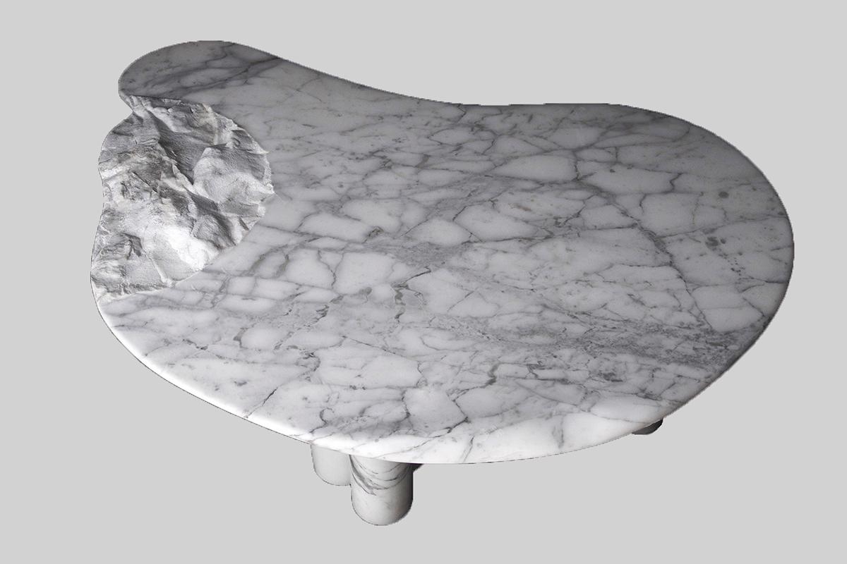 Coffe Table in Marble by Jean Frederic Bourdier In New Condition For Sale In Saint-Ouen, FR